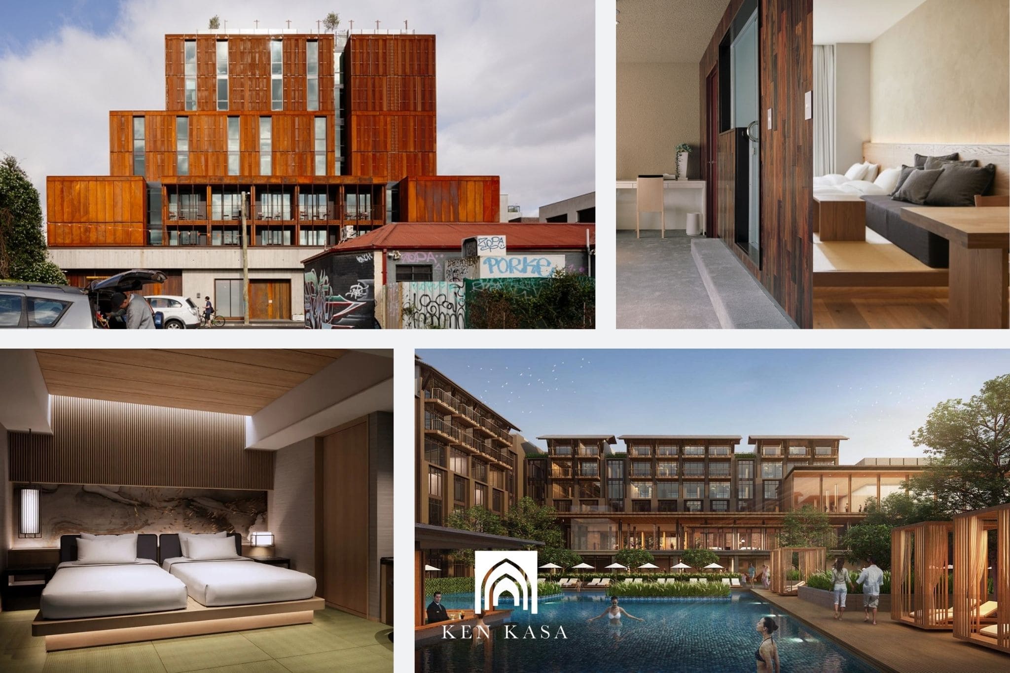 Khách sạn phong cách tối giản